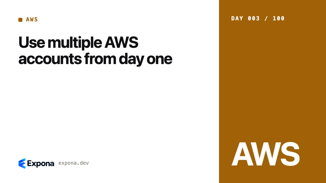 Use multiple AWS accounts from day one, explained simply