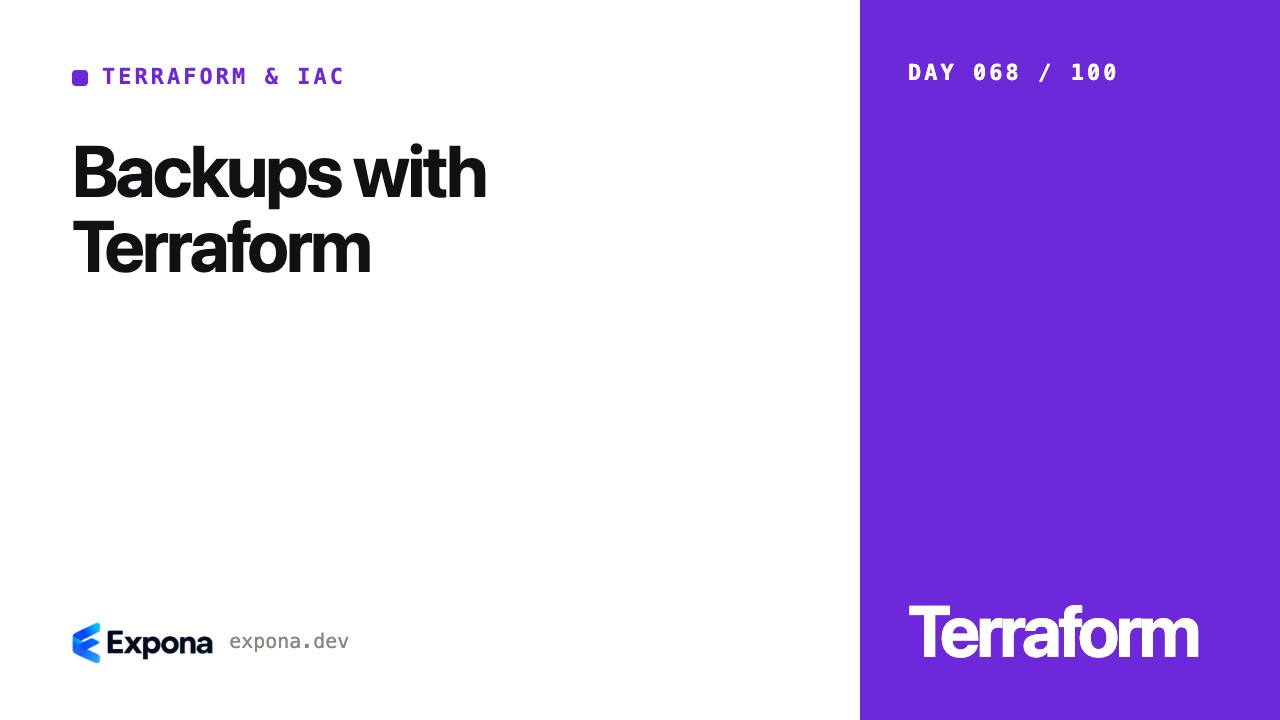 Backups with Terraform: a practical guide for developers