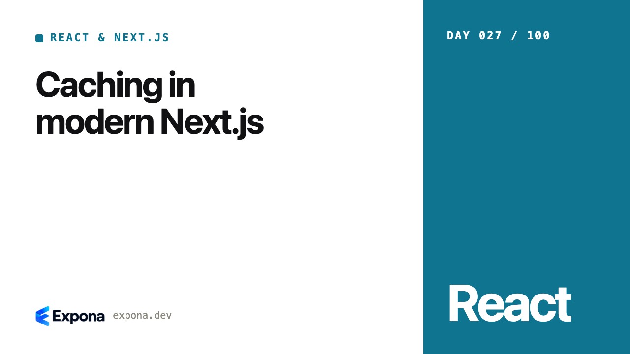 Caching in modern Next.js for React & Next.js developers