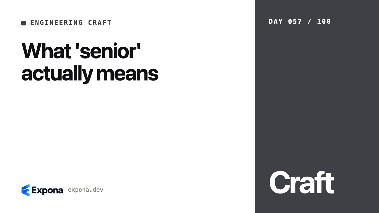 What 'senior' actually means: what developers should know