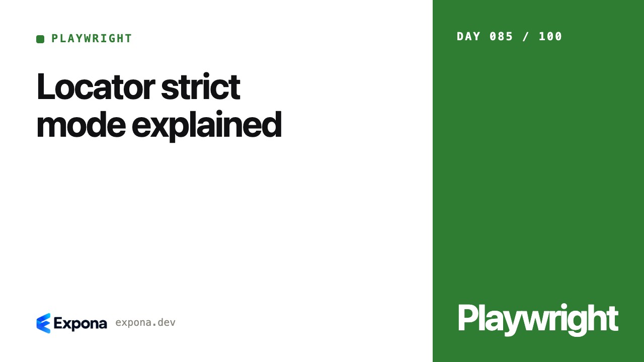 Locator strict mode explained for Playwright developers