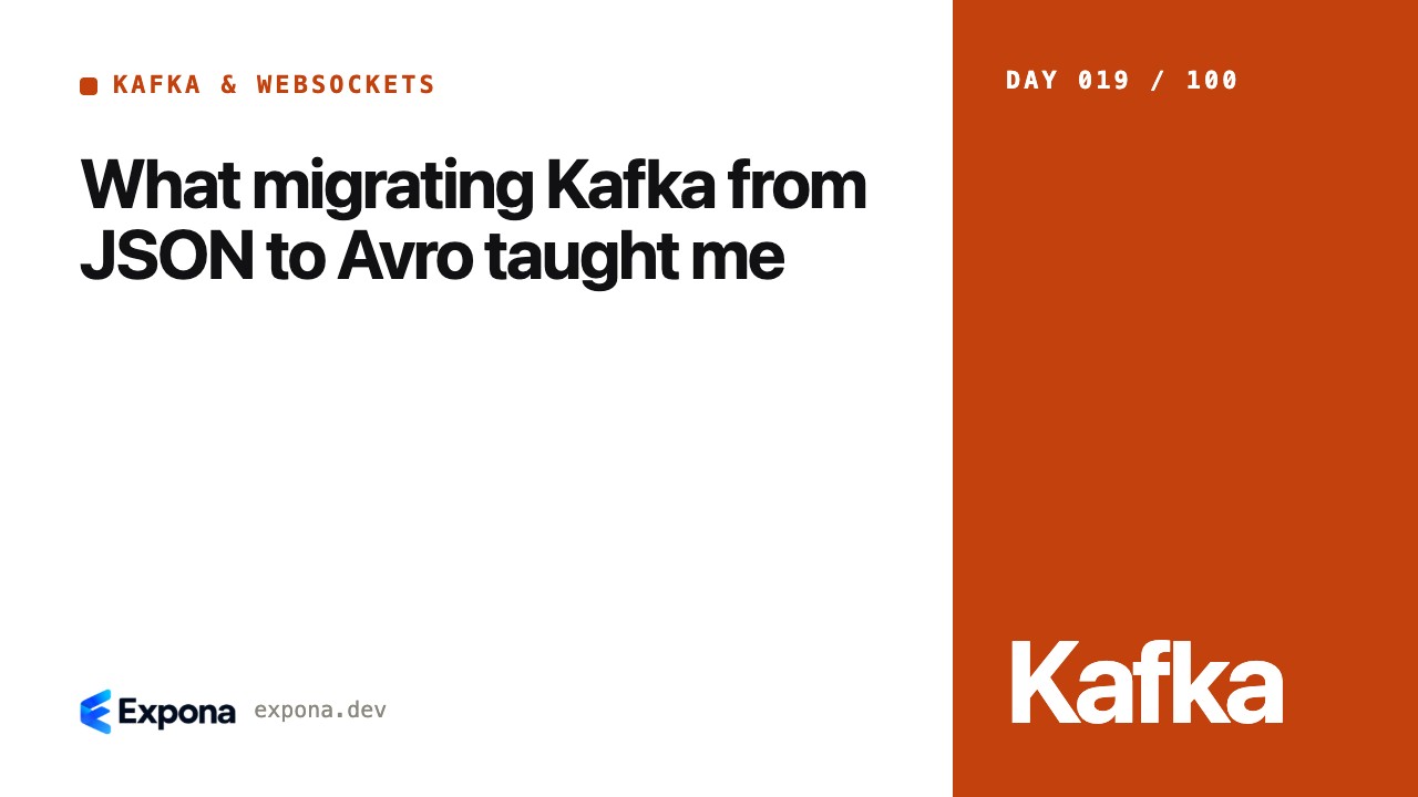 What migrating Kafka from JSON to Avro taught me explained