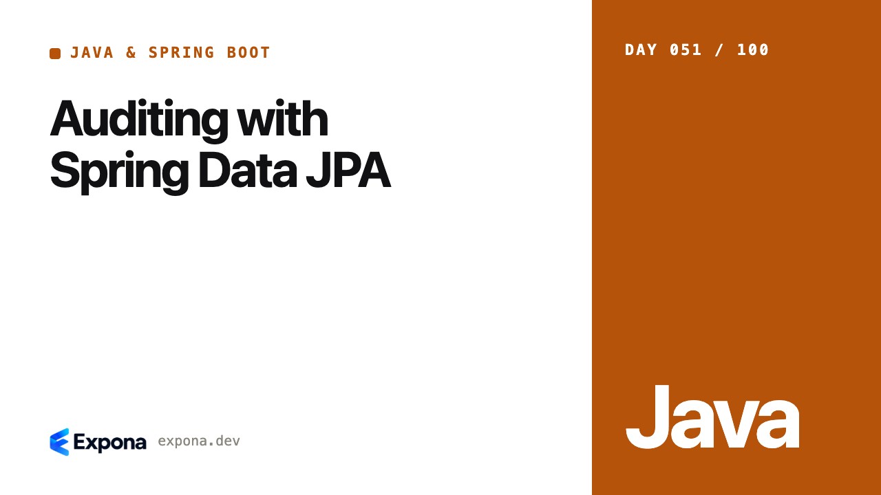 Auditing with Spring Data JPA: best practices explained