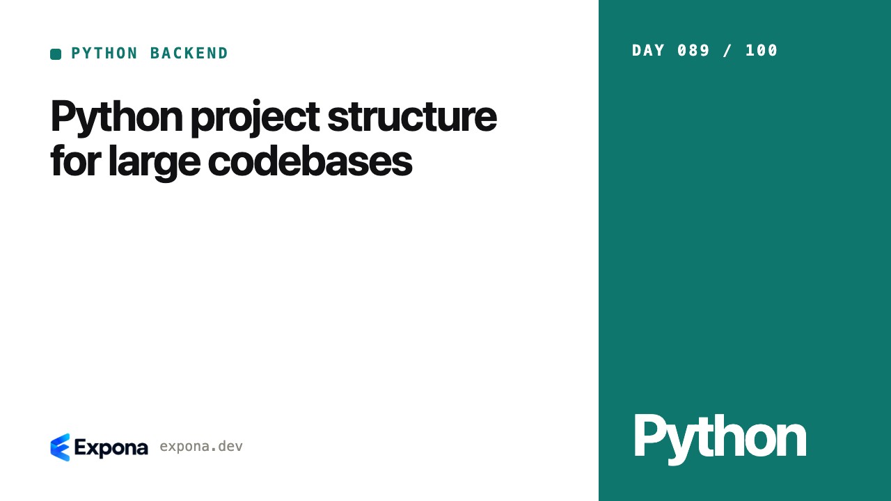Python project structure for large codebases in practice