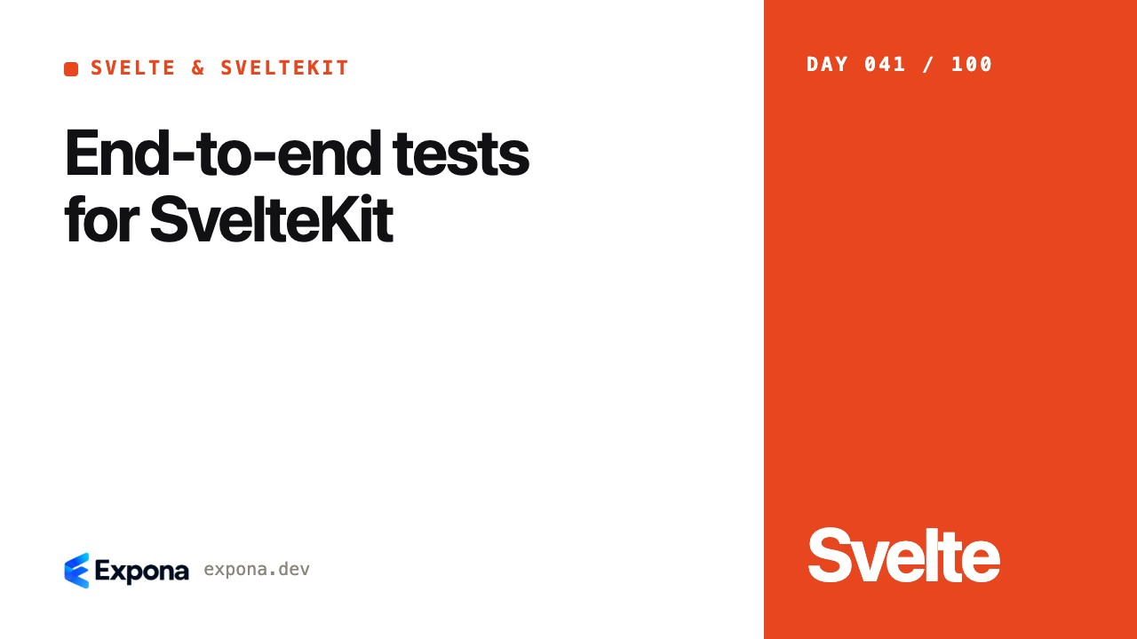 End-to-end tests for SvelteKit: best practices explained
