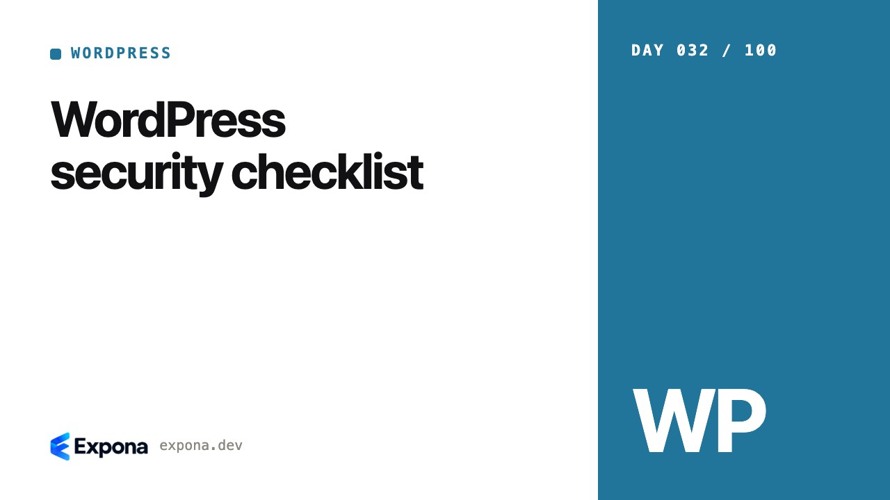 WordPress security checklist: what developers should know