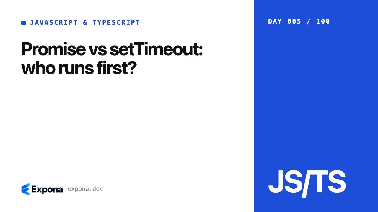 Promise vs setTimeout: who runs first, explained simply