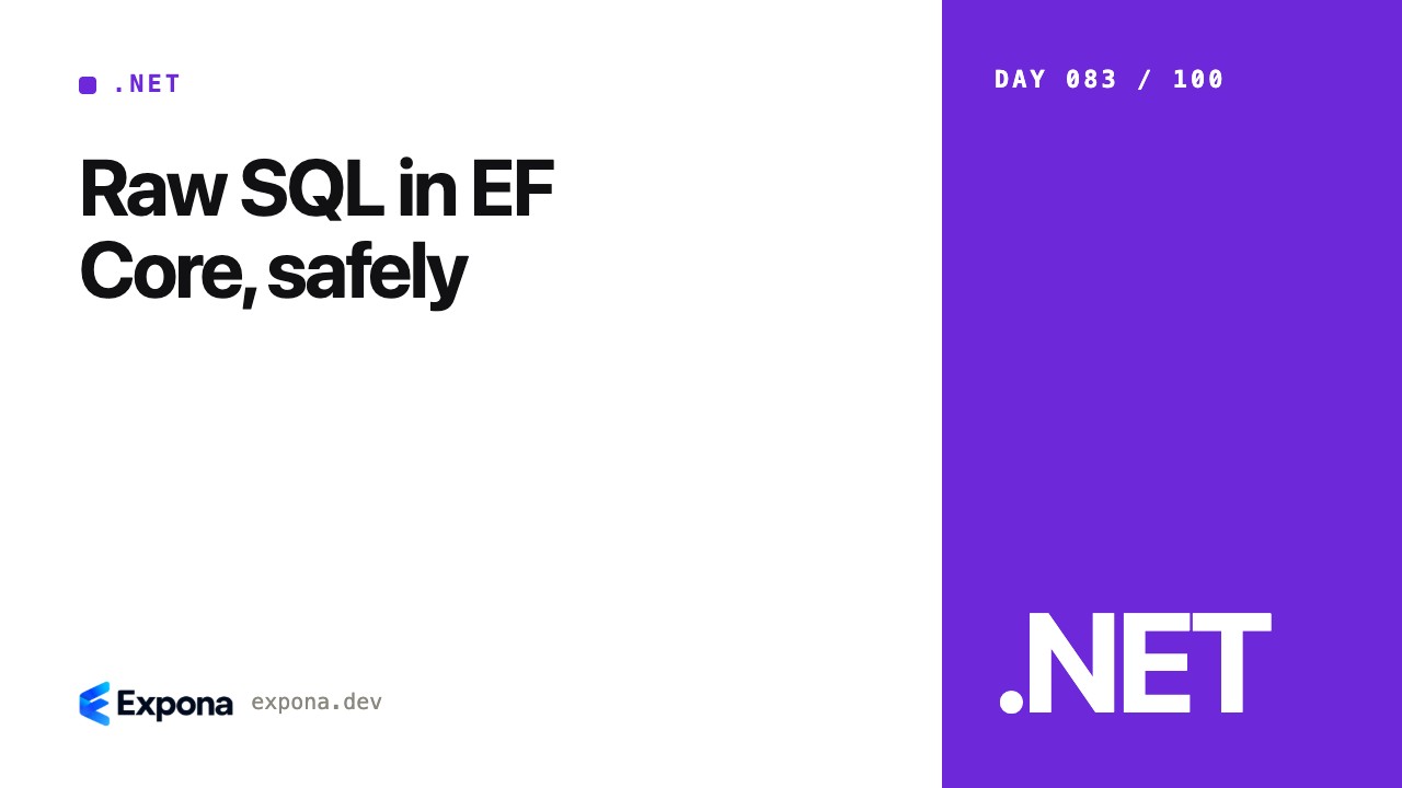 Raw SQL in EF Core, safely: .NET lessons from production