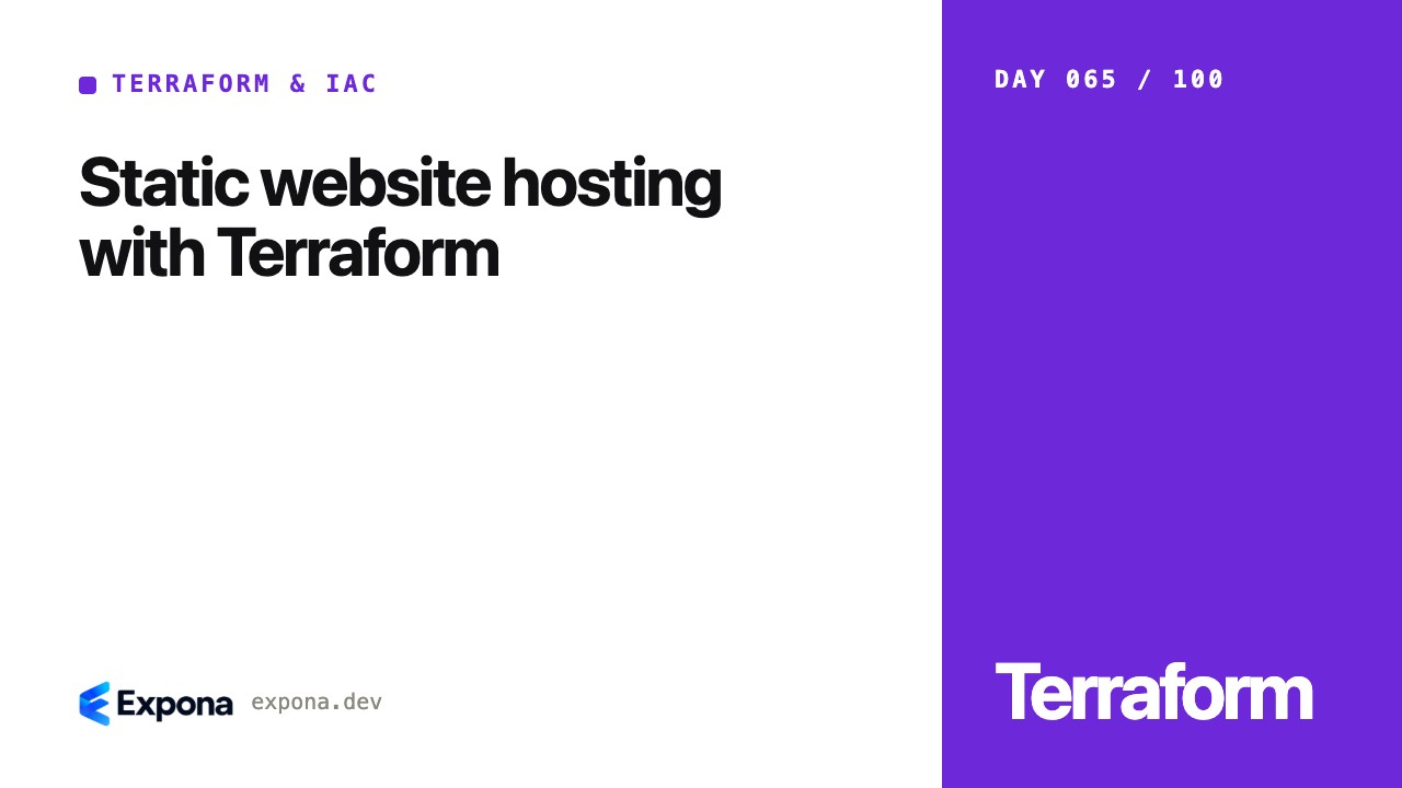 Static website hosting with Terraform in Terraform & IaC