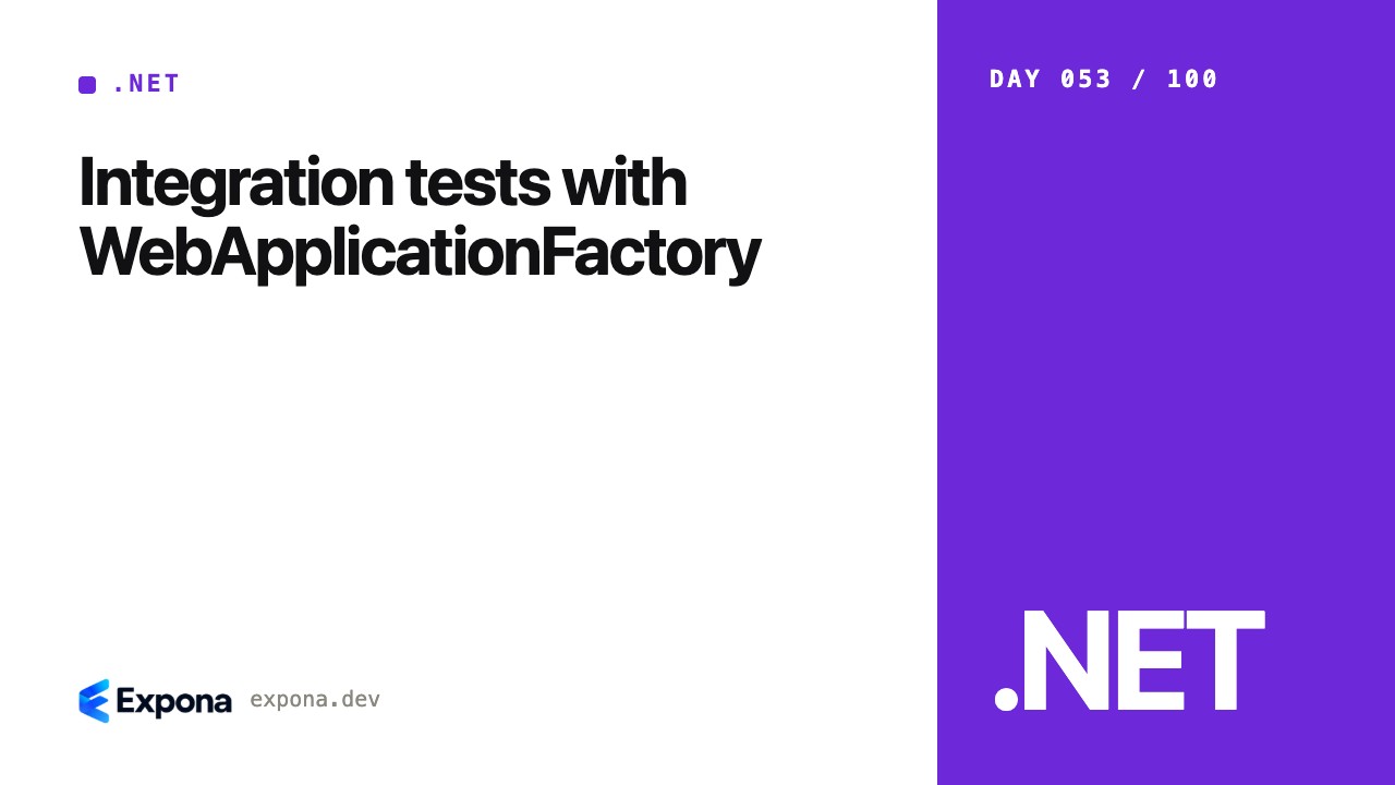 Integration tests with WebApplicationFactory in practice