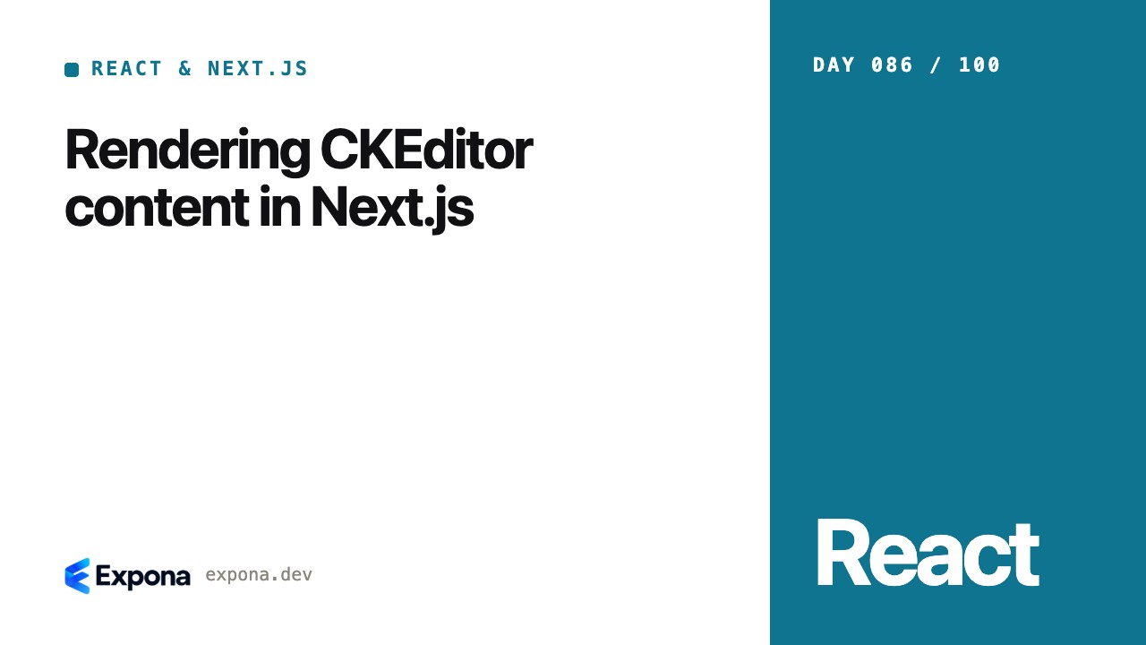 Rendering CKEditor content in Next.js in React & Next.js