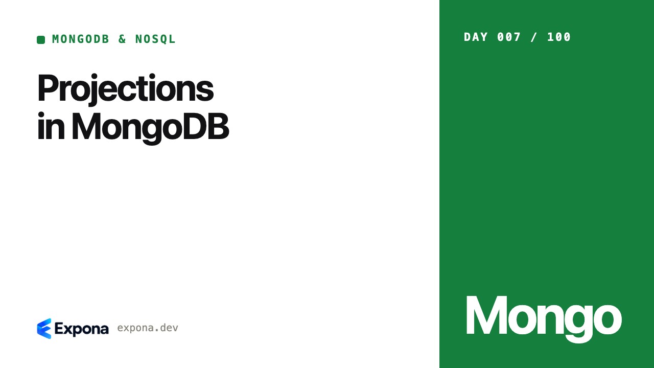 Projections in MongoDB in MongoDB, NoSQL & Data Modeling
