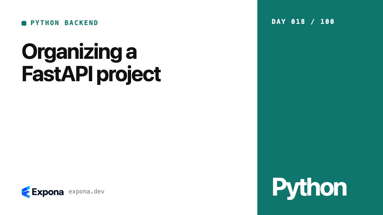 Organizing a FastAPI project: what developers should know