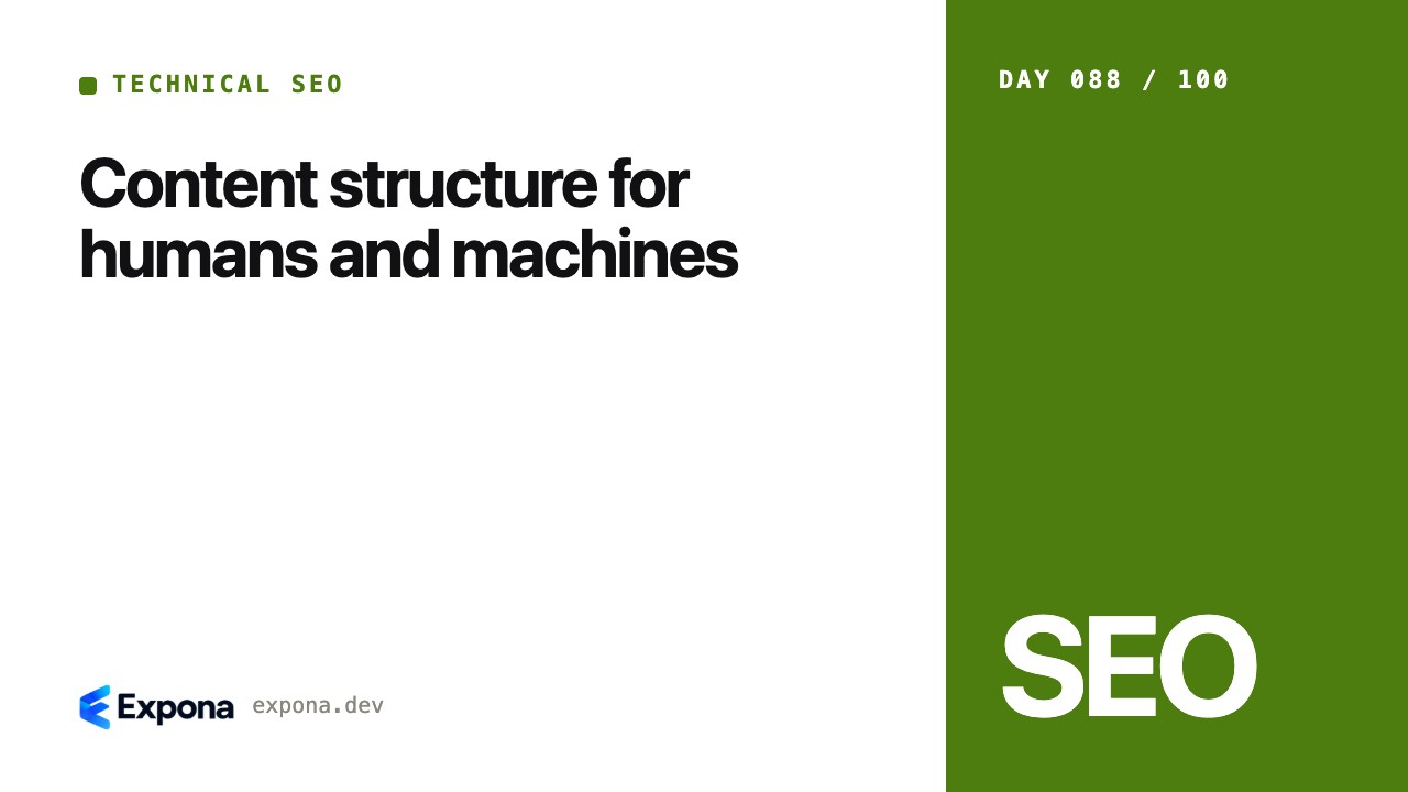 Content structure for humans and machines for production