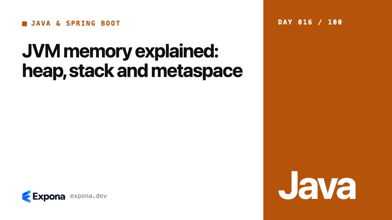 JVM memory explained: heap, stack and metaspace explained