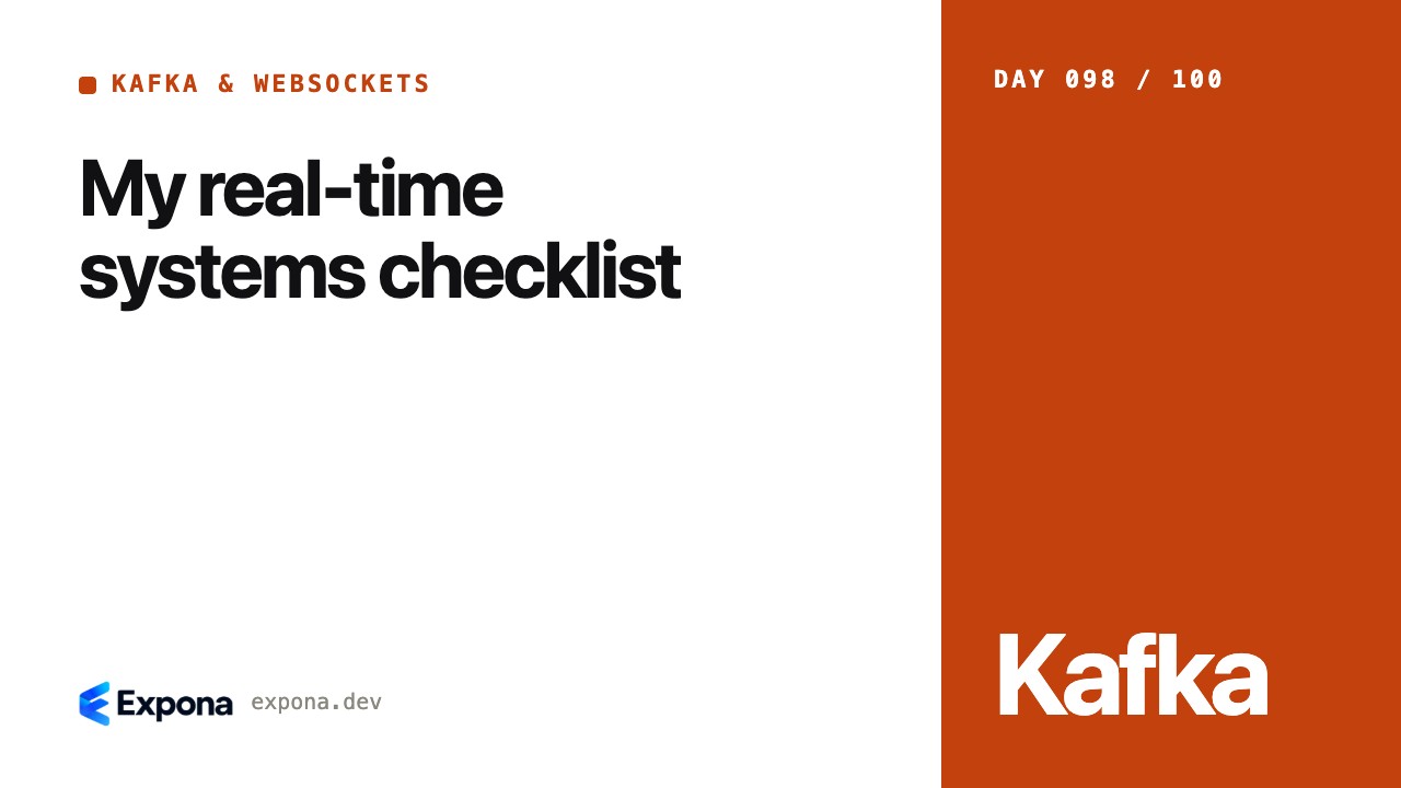 My real-time systems checklist: best practices explained