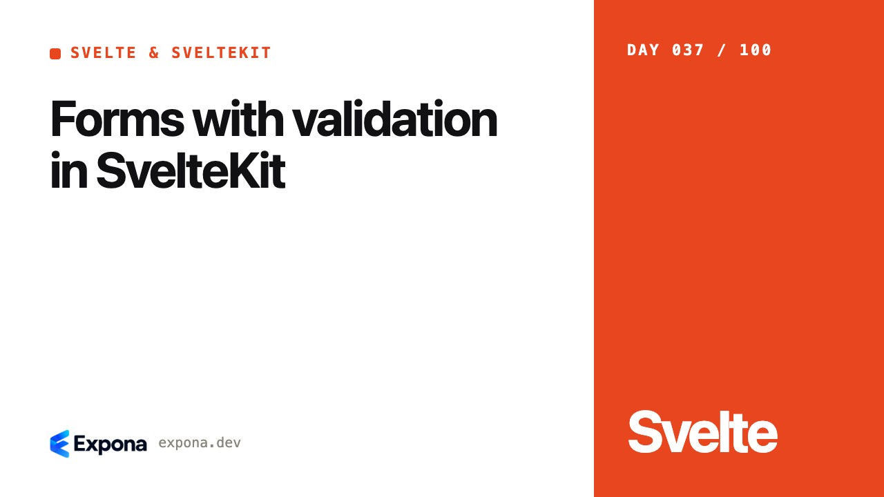 Forms with validation in SvelteKit in Svelte & SvelteKit