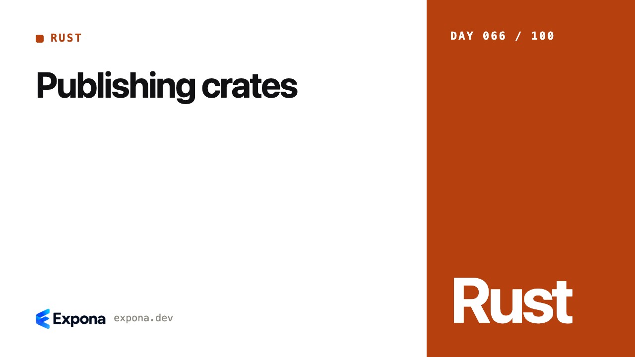 Publishing crates: what every Rust developer should know