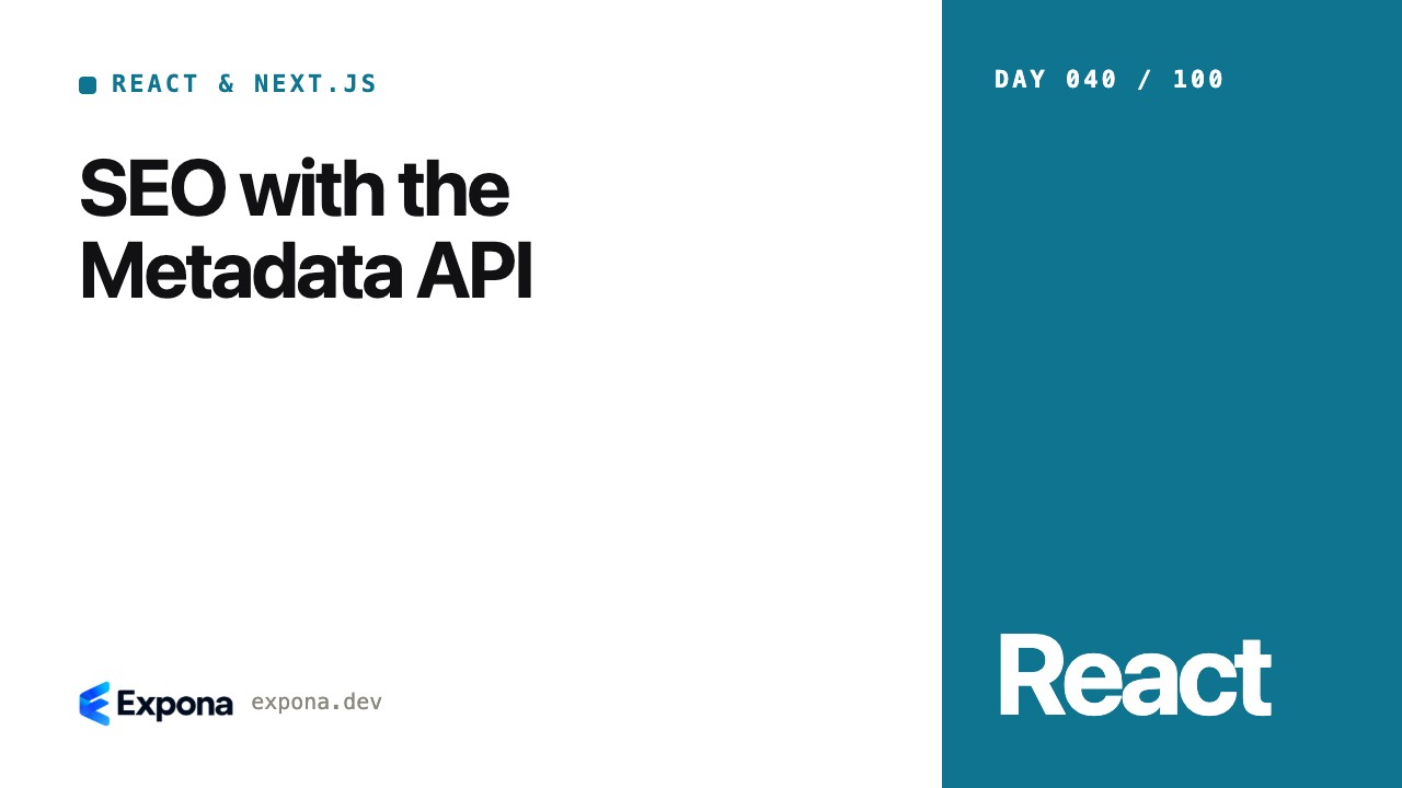 SEO with the Metadata API for React & Next.js developers
