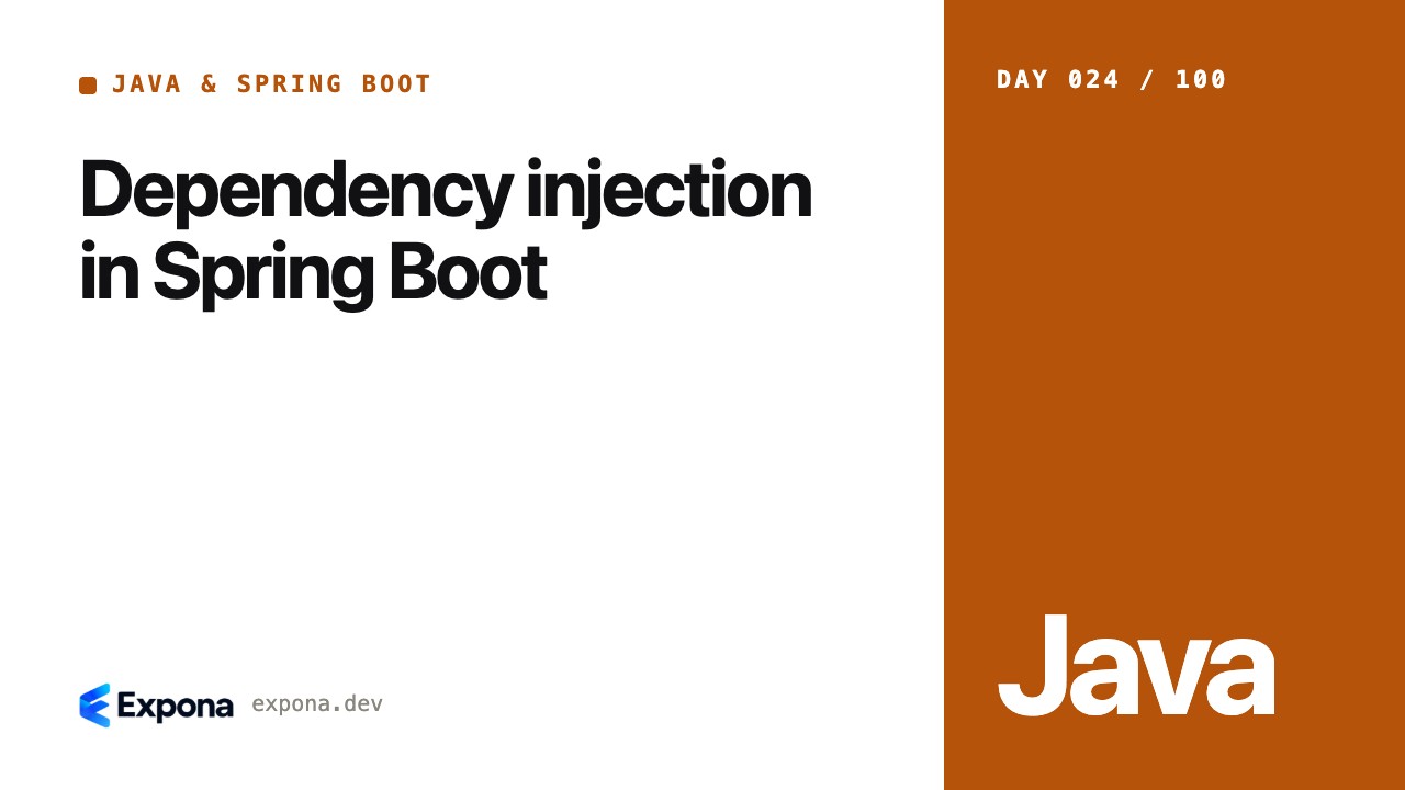 Dependency injection in Spring Boot in Java & Spring Boot