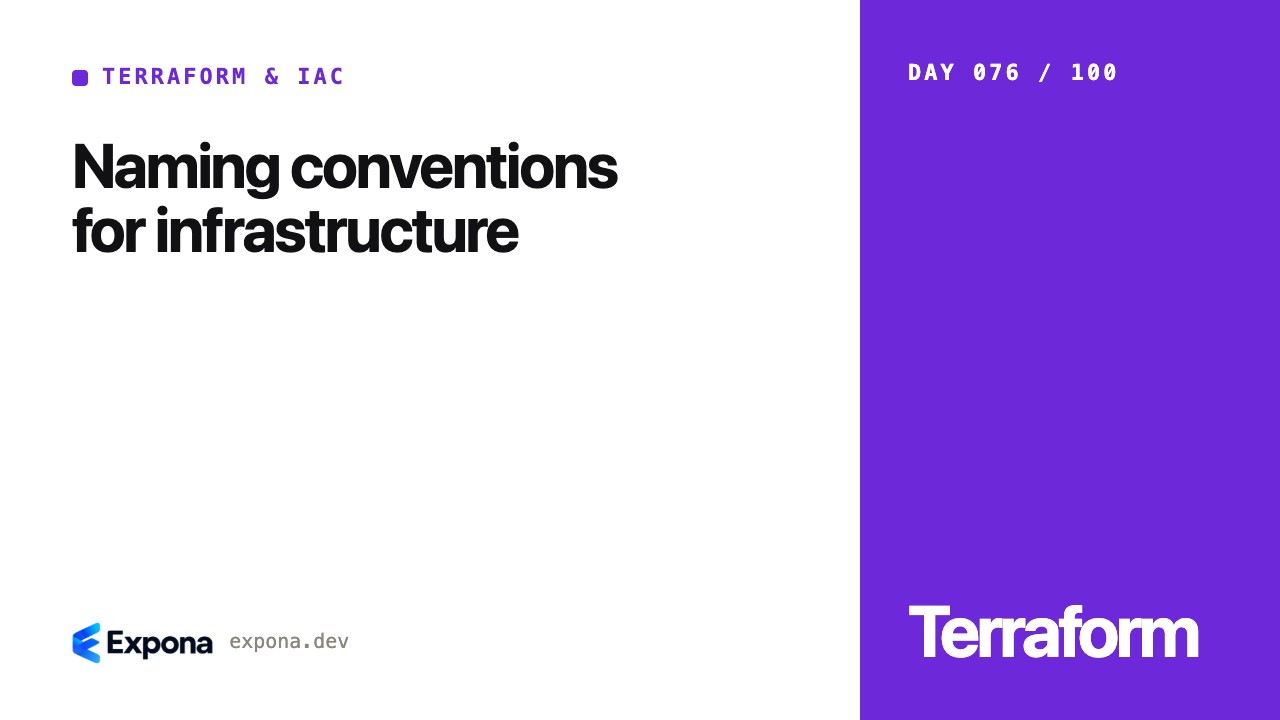 Naming conventions for infrastructure in Terraform & IaC