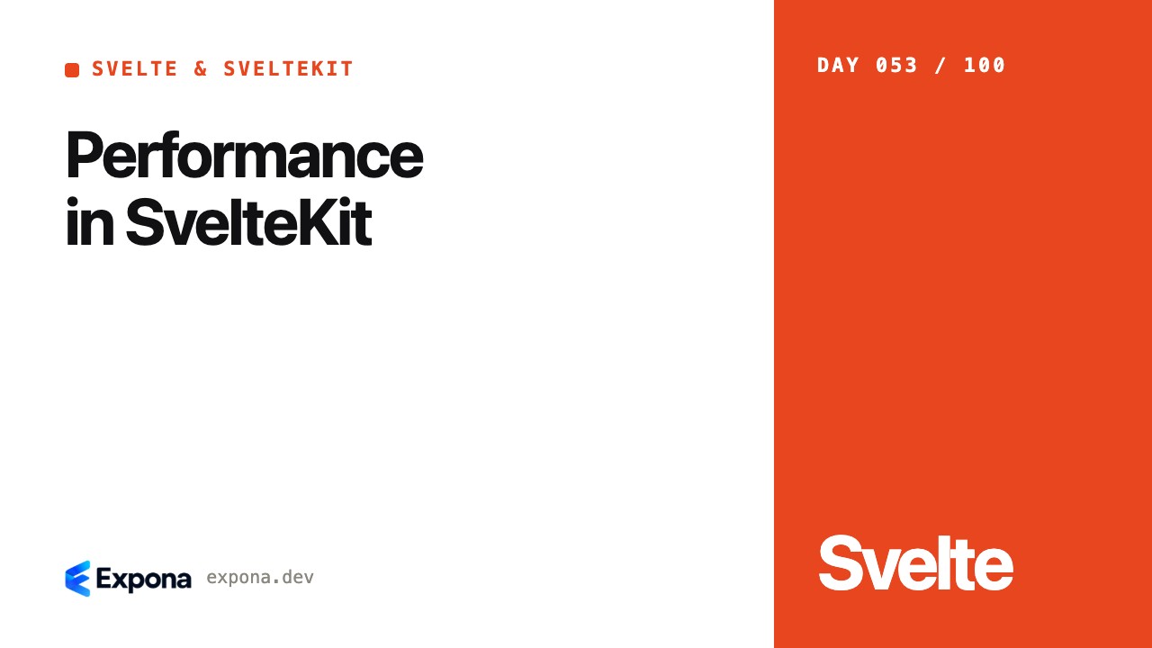 Performance in SvelteKit: a hands-on guide for engineers