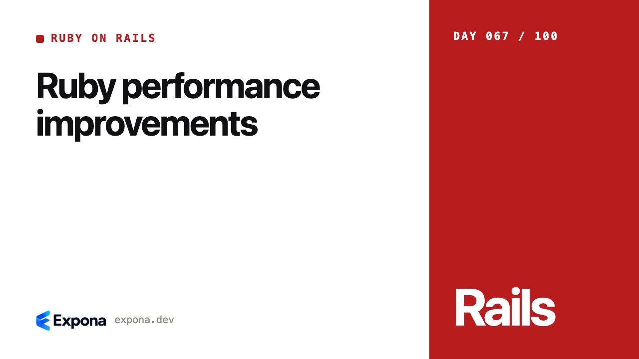 Ruby performance improvements: best practices explained