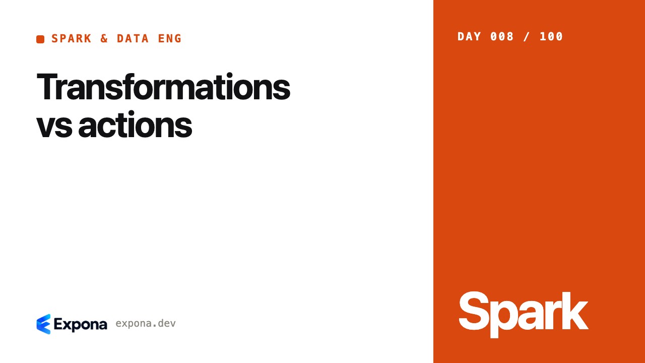 Transformations vs actions: patterns, pitfalls and fixes