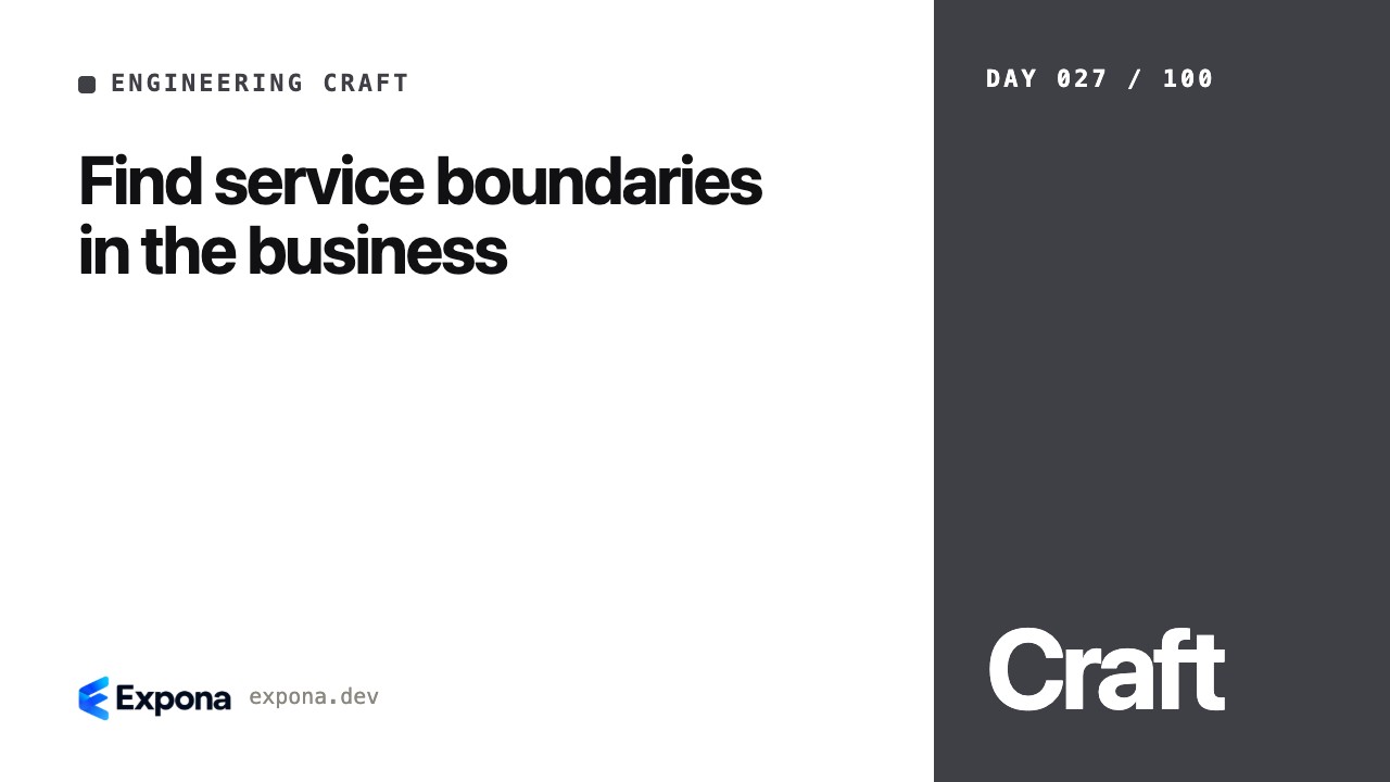 Find service boundaries in the business, explained simply