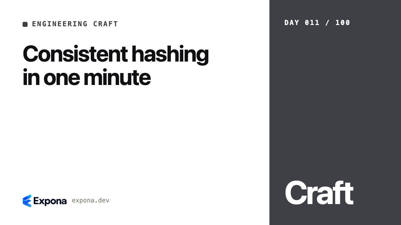 Consistent hashing in one minute: lessons from production