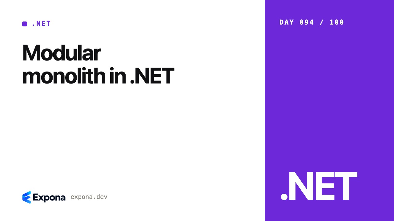 Modular monolith in .NET: a hands-on guide for engineers