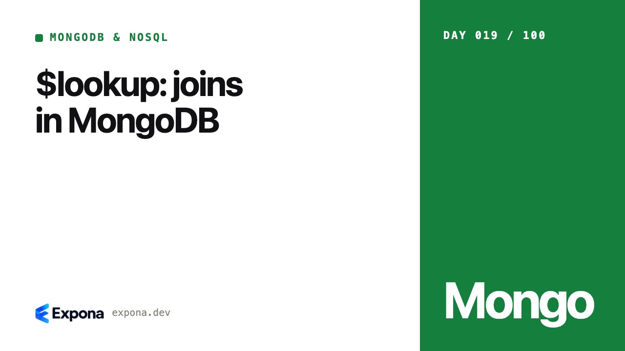 $lookup: joins in MongoDB for MongoDB & NoSQL developers