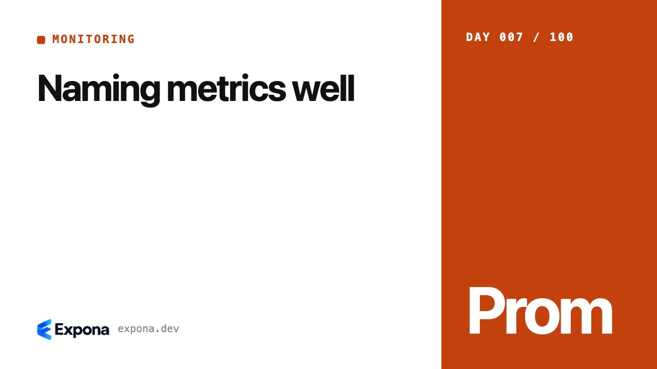 Naming metrics well: Monitoring best practices explained