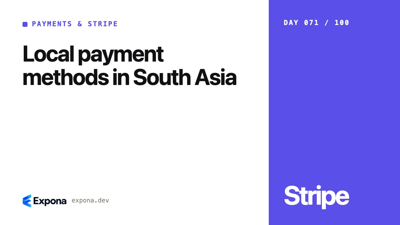 Local payment methods in South Asia in Payments & Stripe
