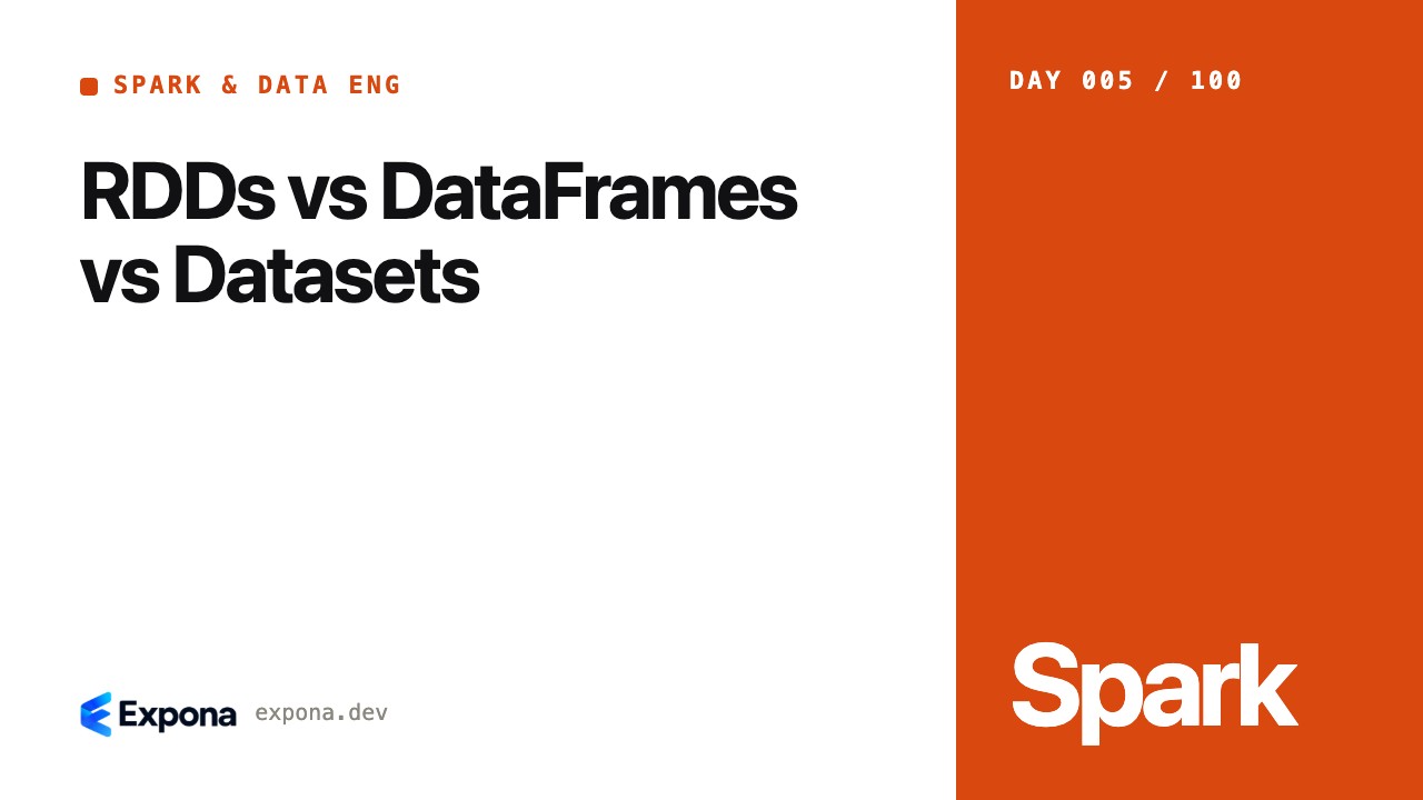 RDDs vs DataFrames vs Datasets: best practices explained
