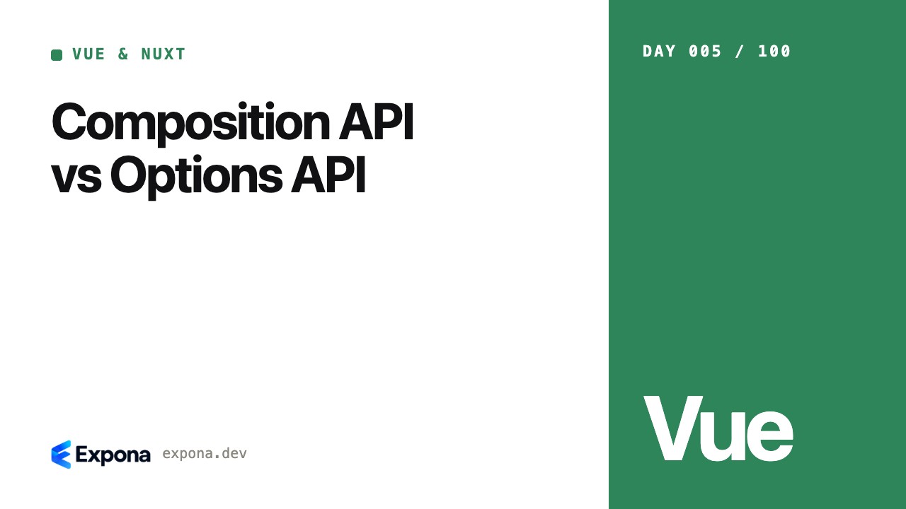 Composition API vs Options API for Vue & Nuxt developers