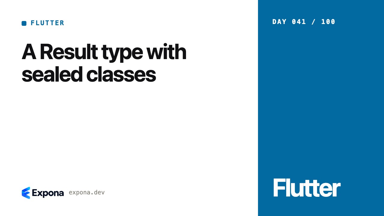 A Result type with sealed classes for Flutter developers