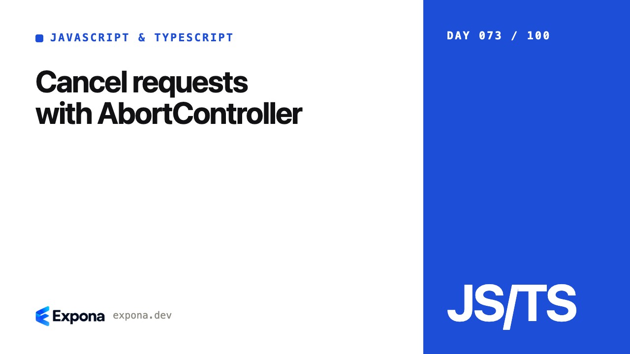 Cancel requests with AbortController: a practical guide