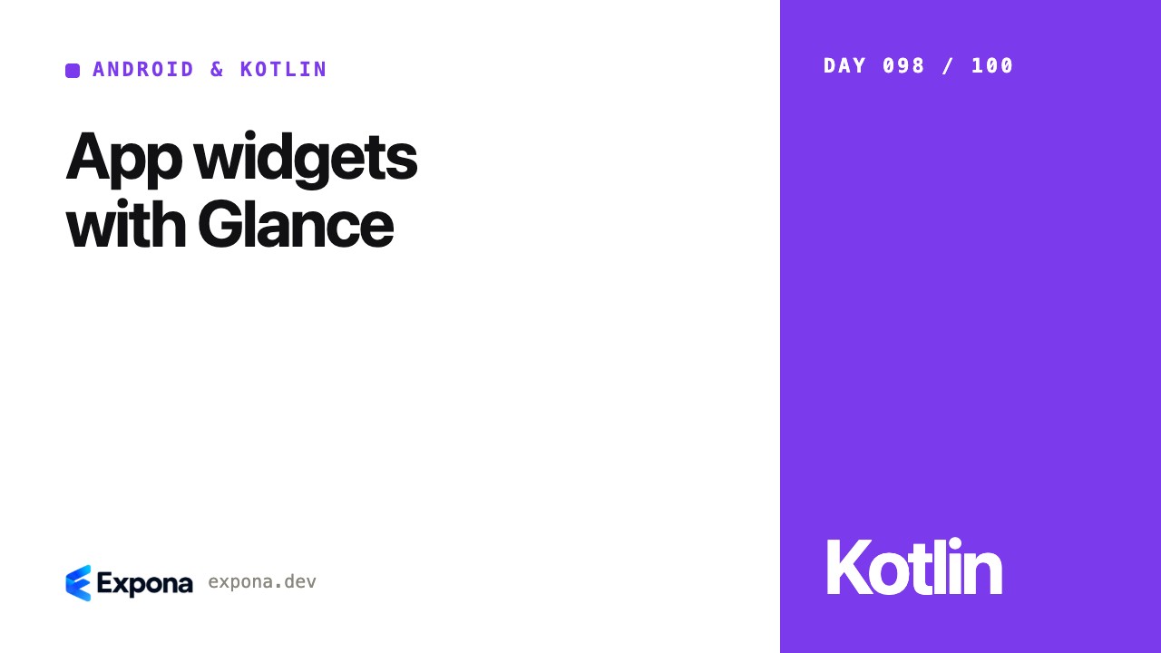 App widgets with Glance: real-world lessons and examples
