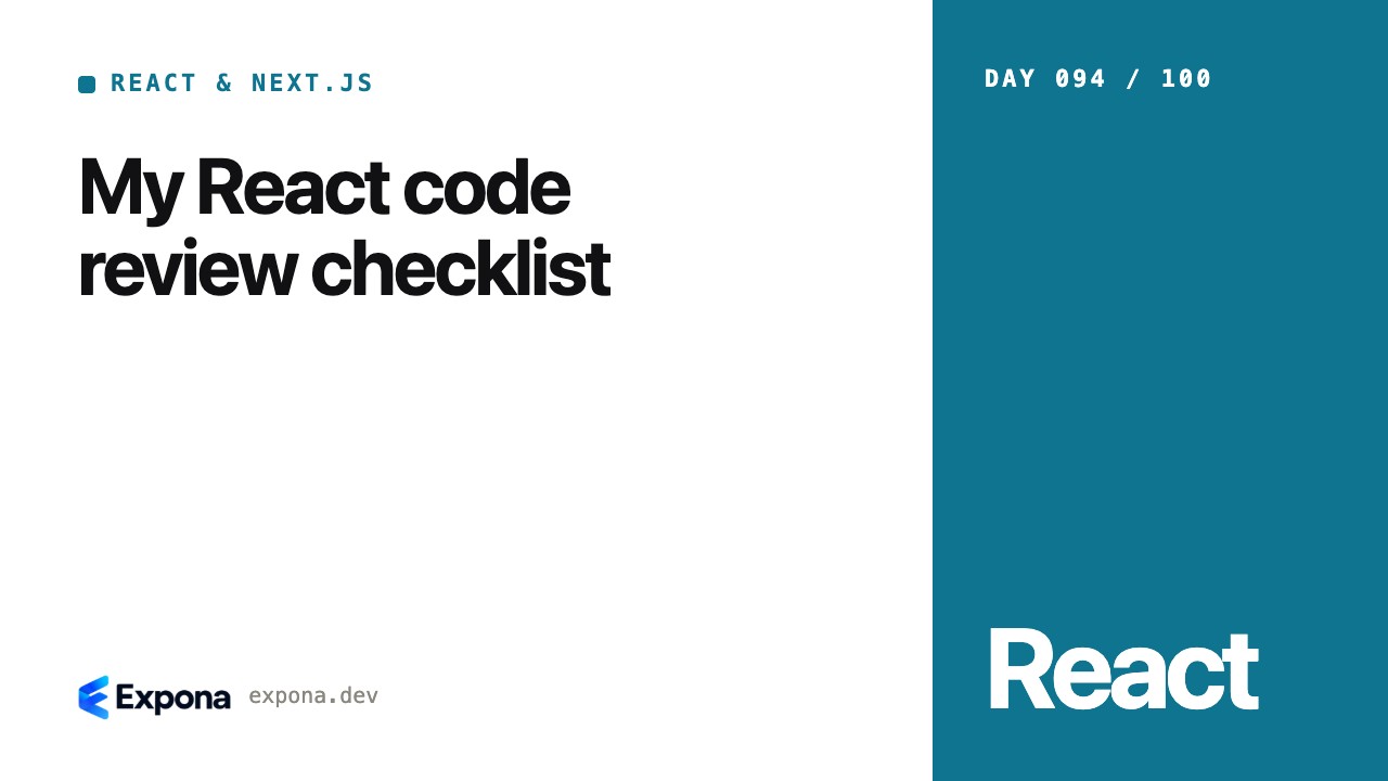 My React code review checklist: best practices explained