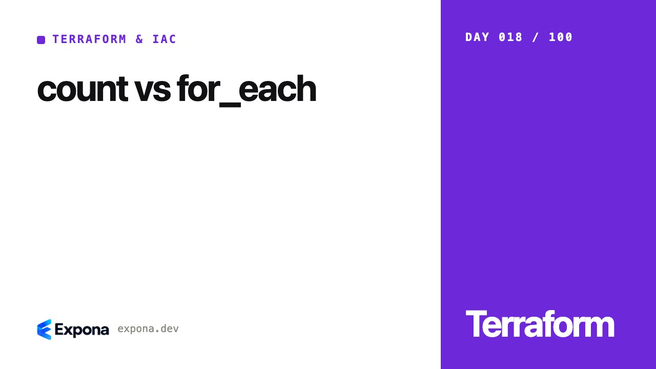 count vs for_each: a Terraform & IaC guide for developers