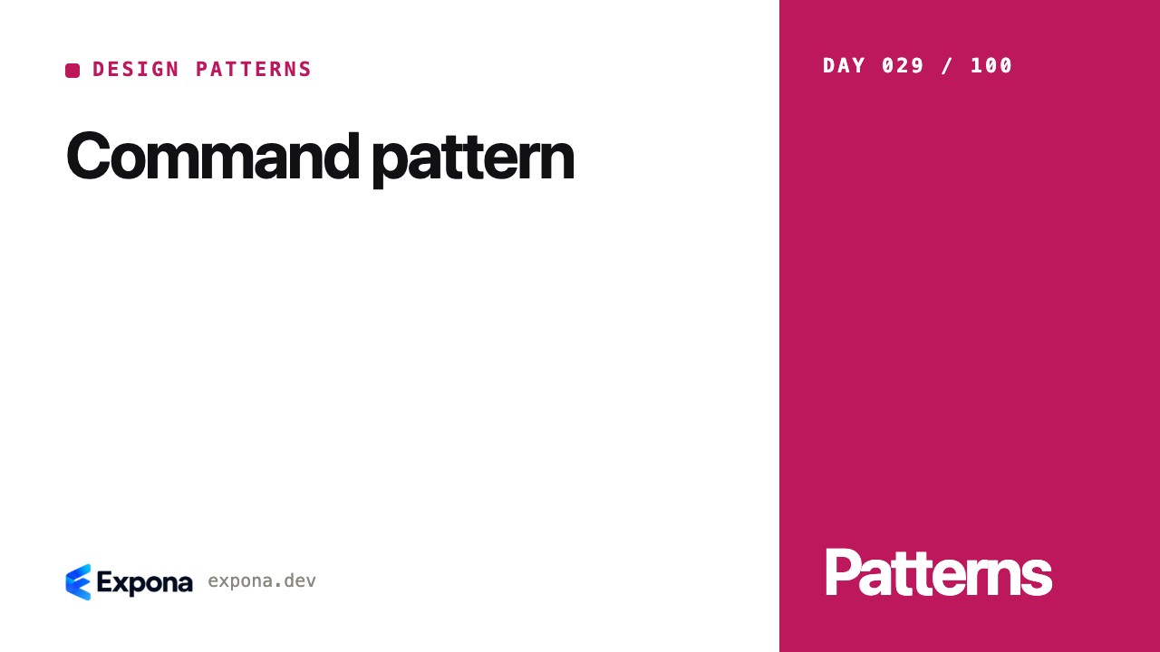 Command pattern: Design Patterns lessons from production