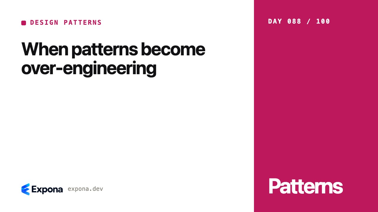 When patterns become over-engineering in Design Patterns