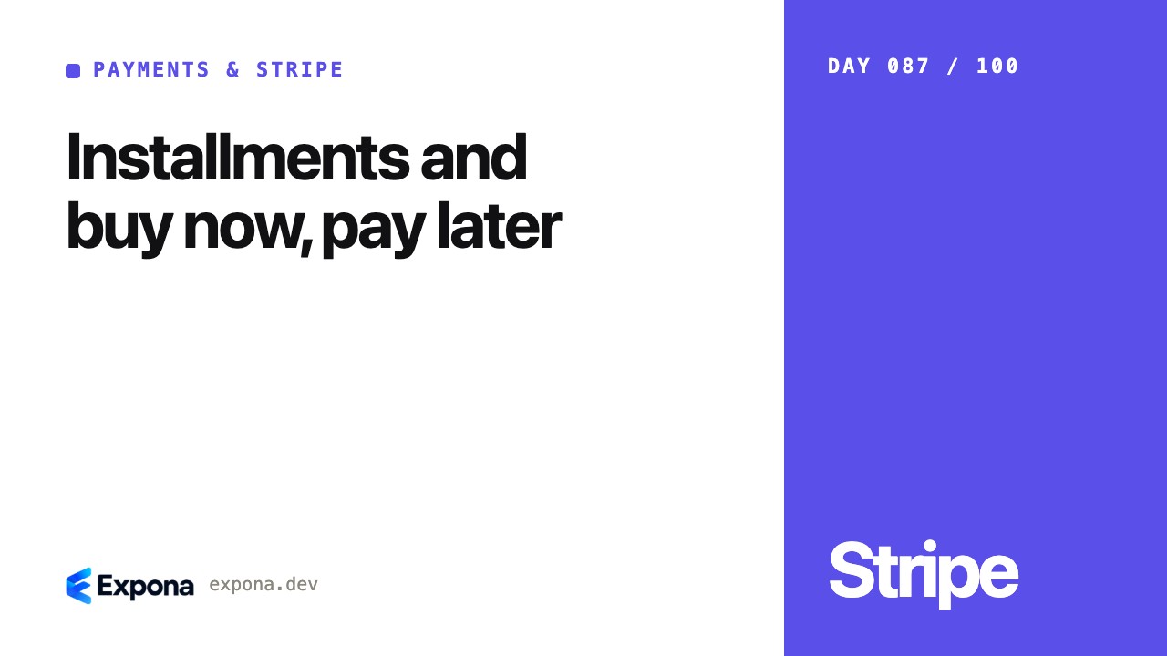 Installments and buy now, pay later in Payments & Stripe