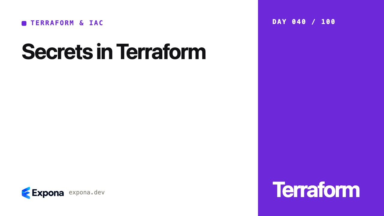 Secrets in Terraform in Terraform, IaC & Cloud Automation