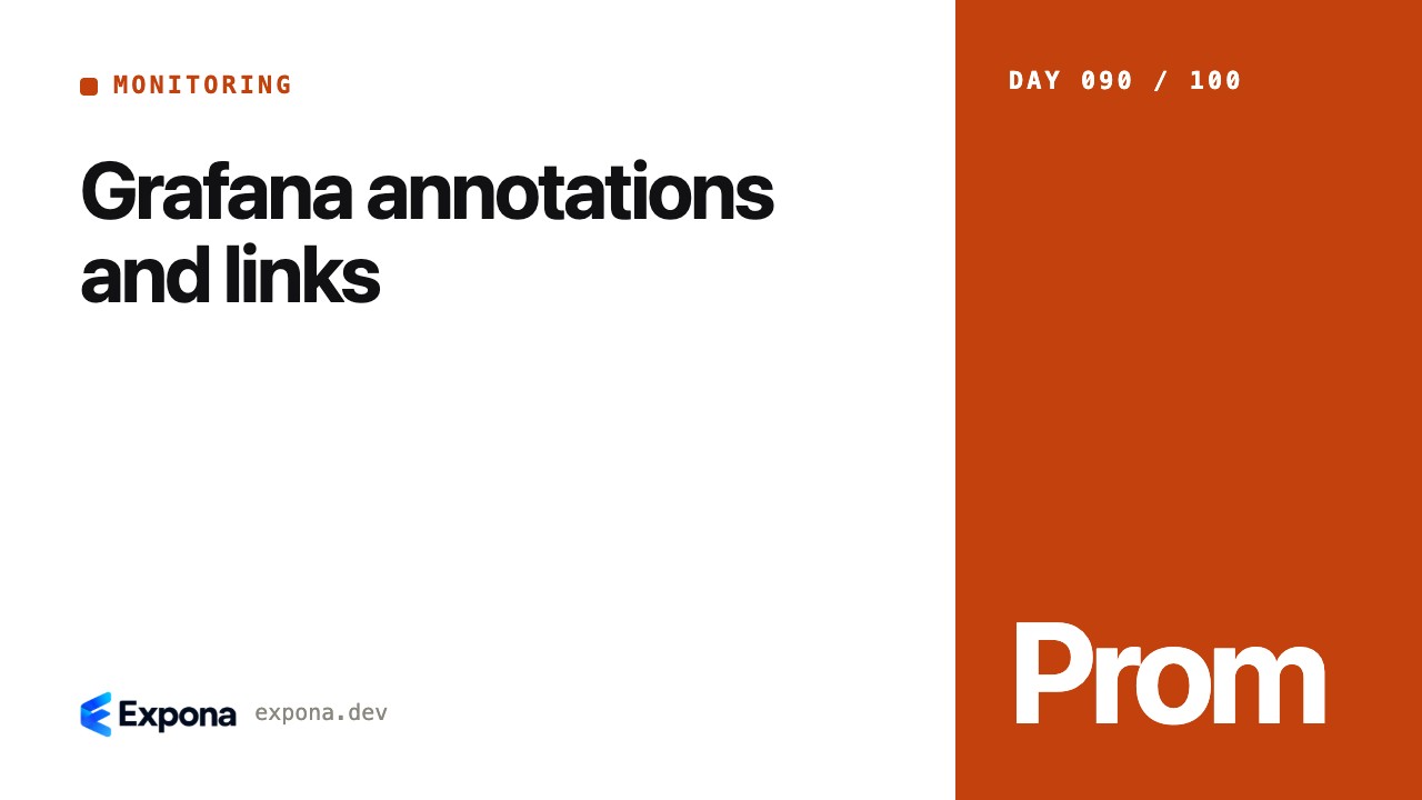 Grafana annotations and links for Monitoring developers