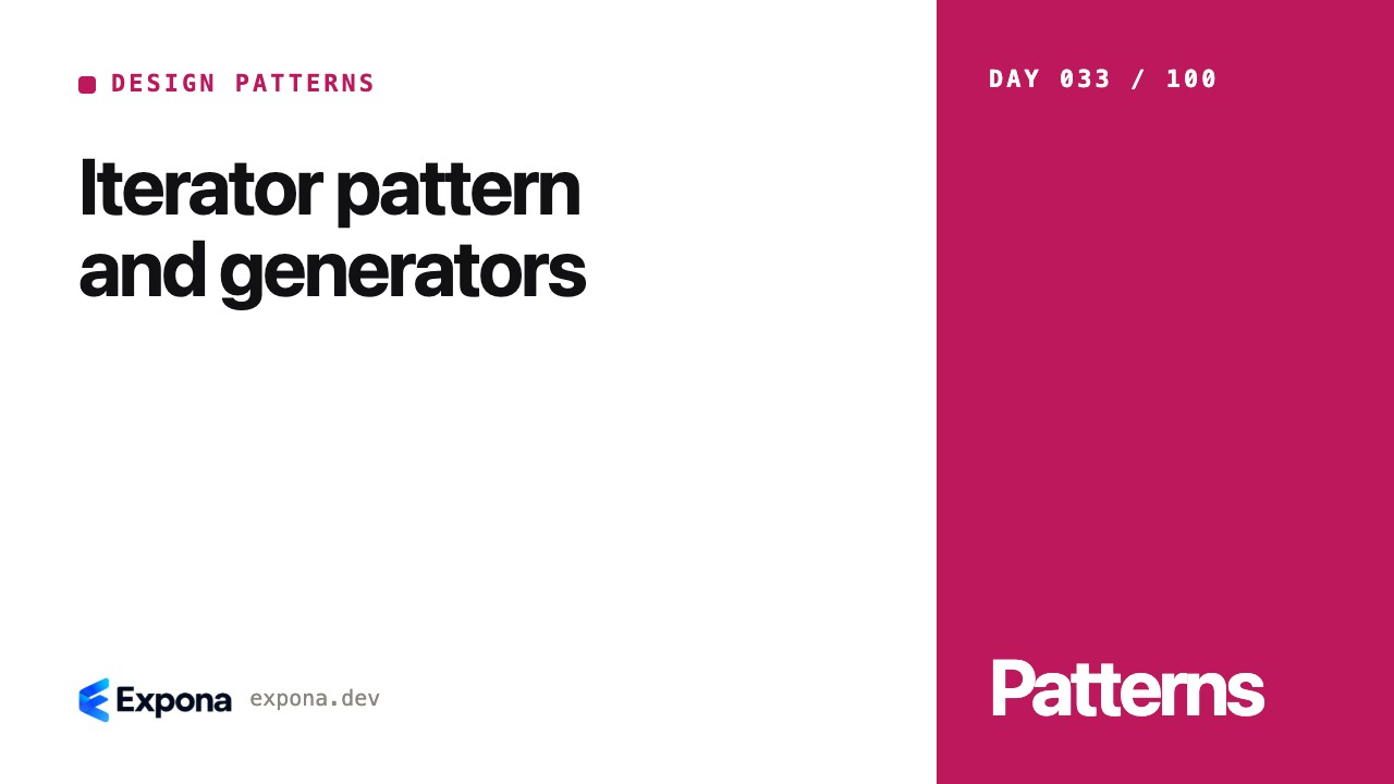 Iterator pattern and generators: lessons from production