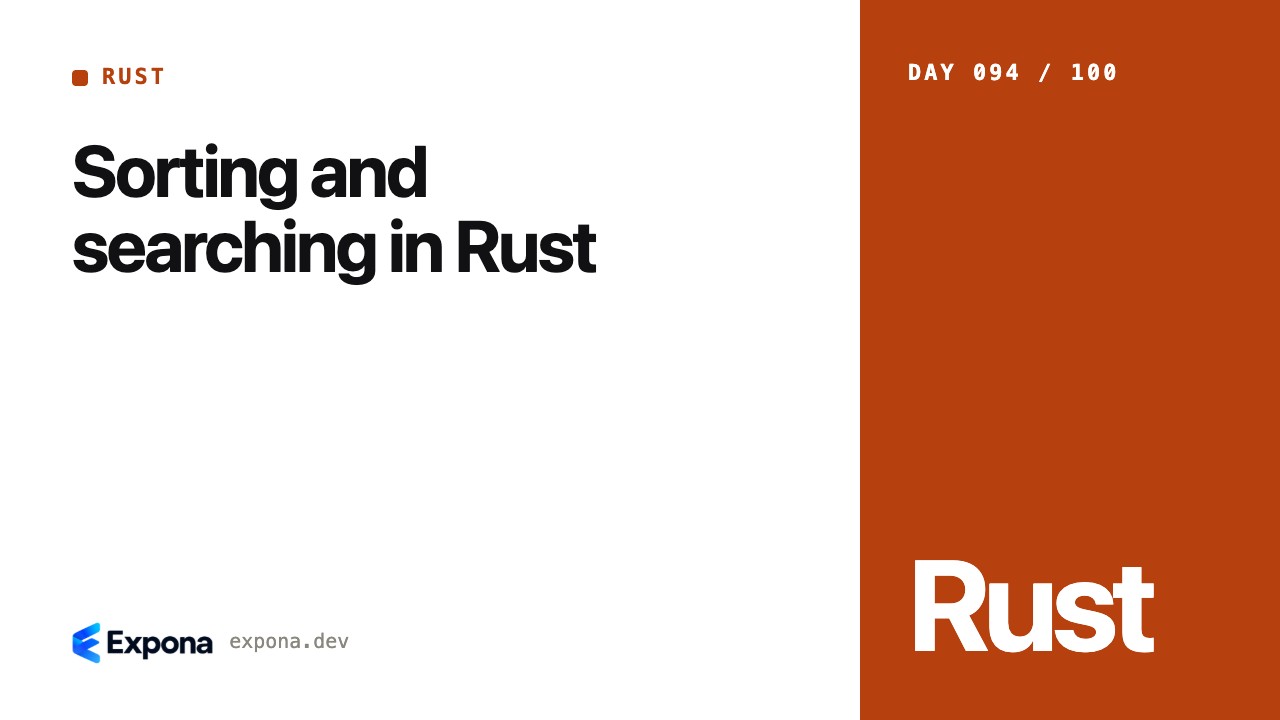 Sorting and searching in Rust: best practices explained