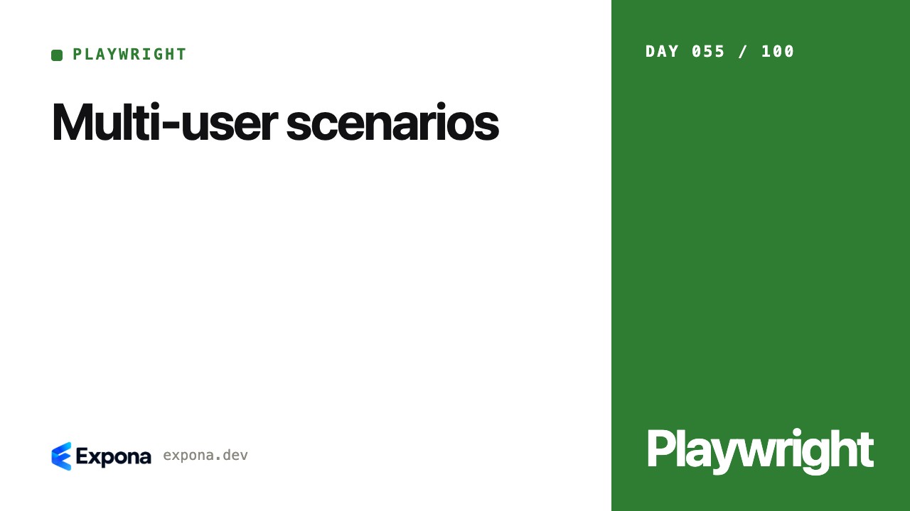 Multi-user scenarios: Playwright lessons from production