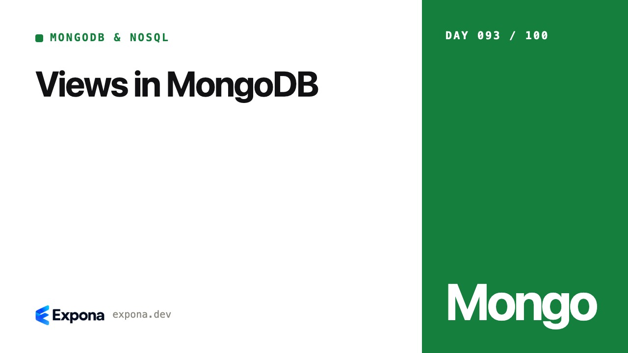 Views in MongoDB: a MongoDB & NoSQL guide for developers